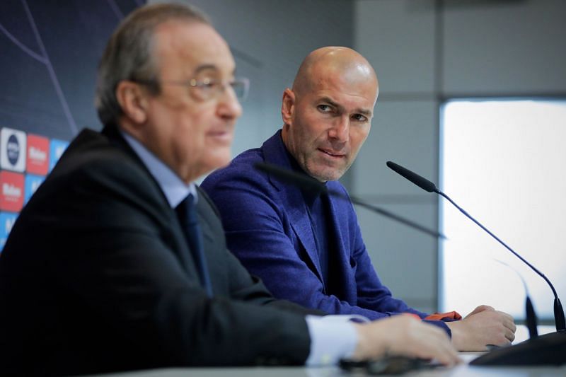 Florentino Perez met with Zinedine Zidane to discuss the team's progress